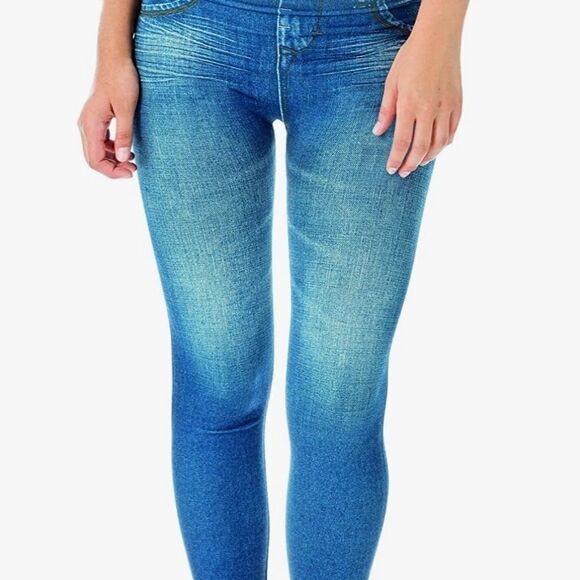 💥COMFORTISSE Jean Jeggings Denim Look Tights💥 - Picture 2 of 6